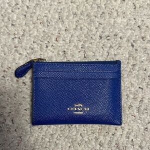 Coach Royal Blue Mini Skinny ID Case